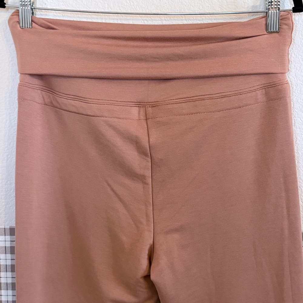 Fabletics Lia Lounge Tan Drawstring Leggings High Waist Soft Terry Pants Large - Picture 8 of 14